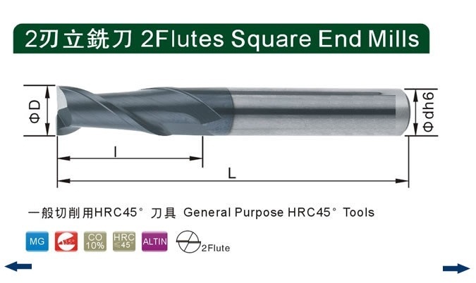 2F&4F Square End Mills