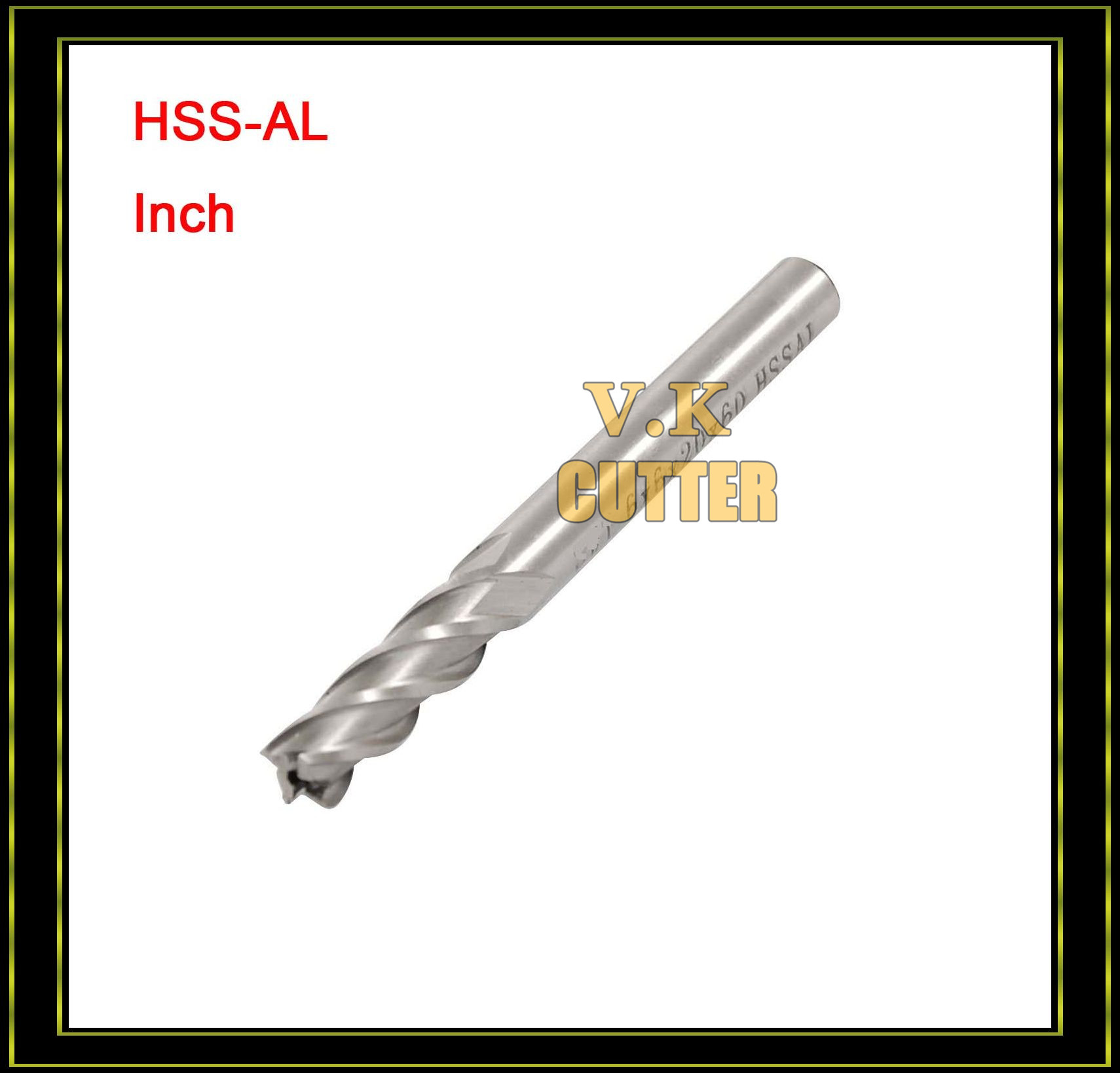 4F HSS-AL Inch Size Square End Mills